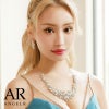 キャバドレス キラキラ Angel-R エンジェルアール 高級フラワーモチーフパールビジューストーンネックレス＆ピアスセット
