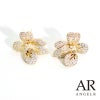 キャバアクセ キラキラ Angel-R エンジェルアール 高級フラワーパールビジューストーンピアス