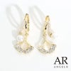 キャバアクセ キラキラ Angel-R エンジェルアール 高級トライアングルデザインパールビジューピアス