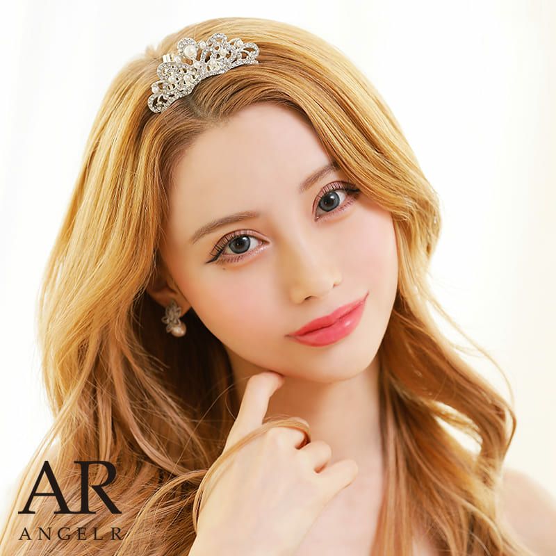 キャバアクセ キラキラ  Angel-R エンジェルアール 高級パールビジューストーンティアラ