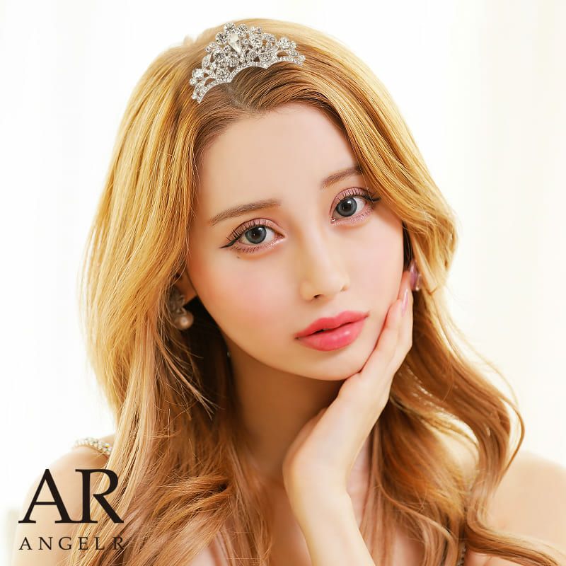 キャバアクセ　キラキラ Angel-R エンジェルアール 高級キラキラビッグビジューストーンティアラ