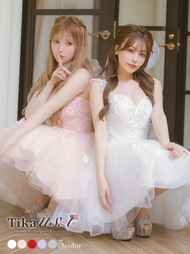 キャバドレス ミニ丈 フレア インポート 大きいサイズ バースデー イベント キャバクラ