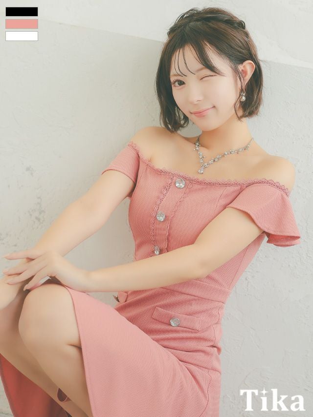 キャバドレス ミニ丈 大きいサイズ Aライン フレア ワンピース キャバクラ