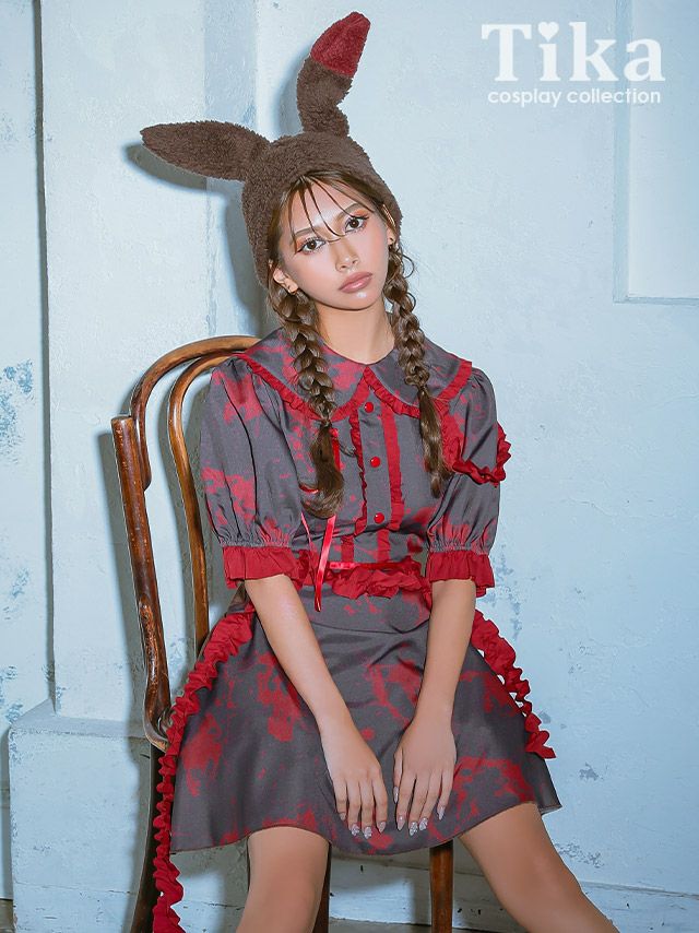 コスプレ ハロウィン 衣装 仮装 バニー ドール うさぎ 人形 ホラー ゾンビ 血のり