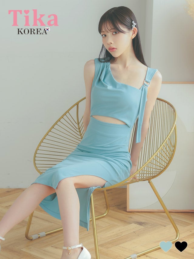 キャバドレス 膝丈 大きいサイズ 韓国 ミディアム丈 ワンピース キャバクラ