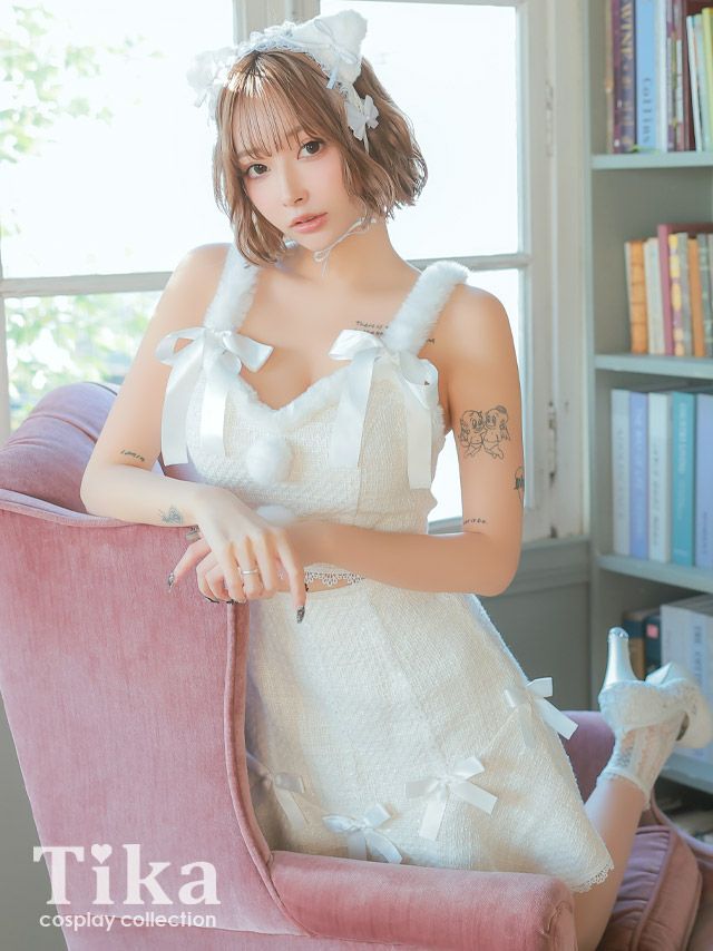 コスプレ クリスマス サンタ 猫 衣装 仮装 キャット サンタクロース コスチューム 白 アニマル