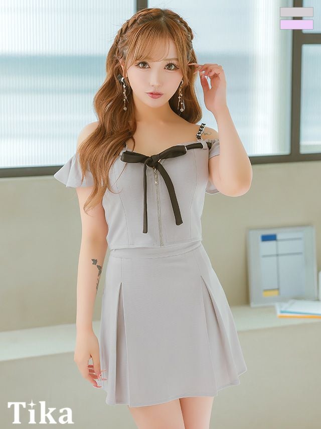 キャバドレス ミニ丈 大きいサイズ フレア ミニドレス キャバクラ セットアップ