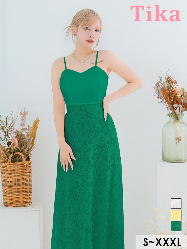 キャバドレス ロング丈 大きいサイズ ロングドレス フレア ワンピース Aライン