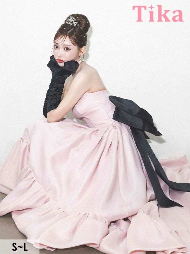 バースデー バックリボン ベア ゴージャス フリルテール Aラインロング