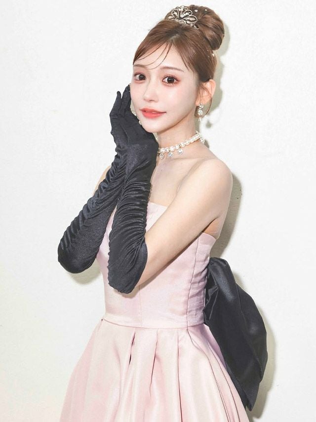 バースデー バックリボン ベア ゴージャス フリルテール Aラインロング