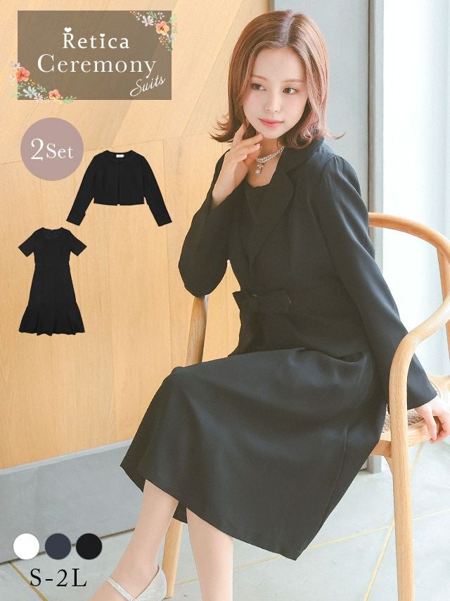セレモニースーツ レディース スーツ ワンピース ジャケット 卒業式 入学式 ワンカラー