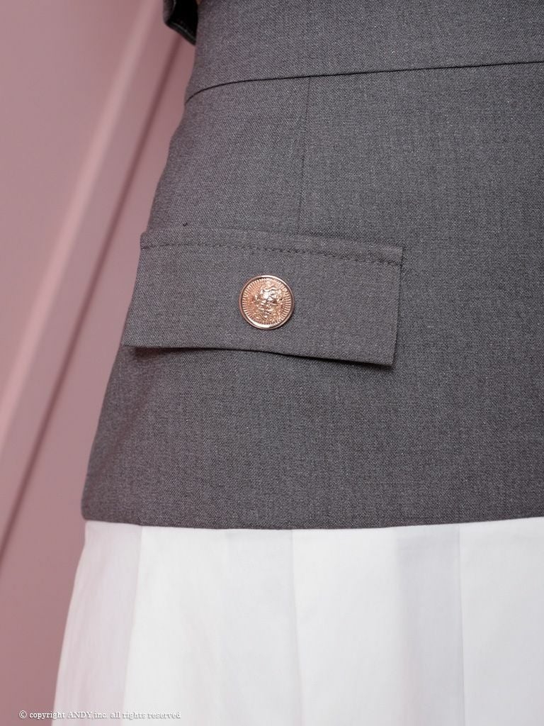 キャバドレス Andy アンディ 高級 ノースリーブジップチョーカーセットアップタイトミニドレス