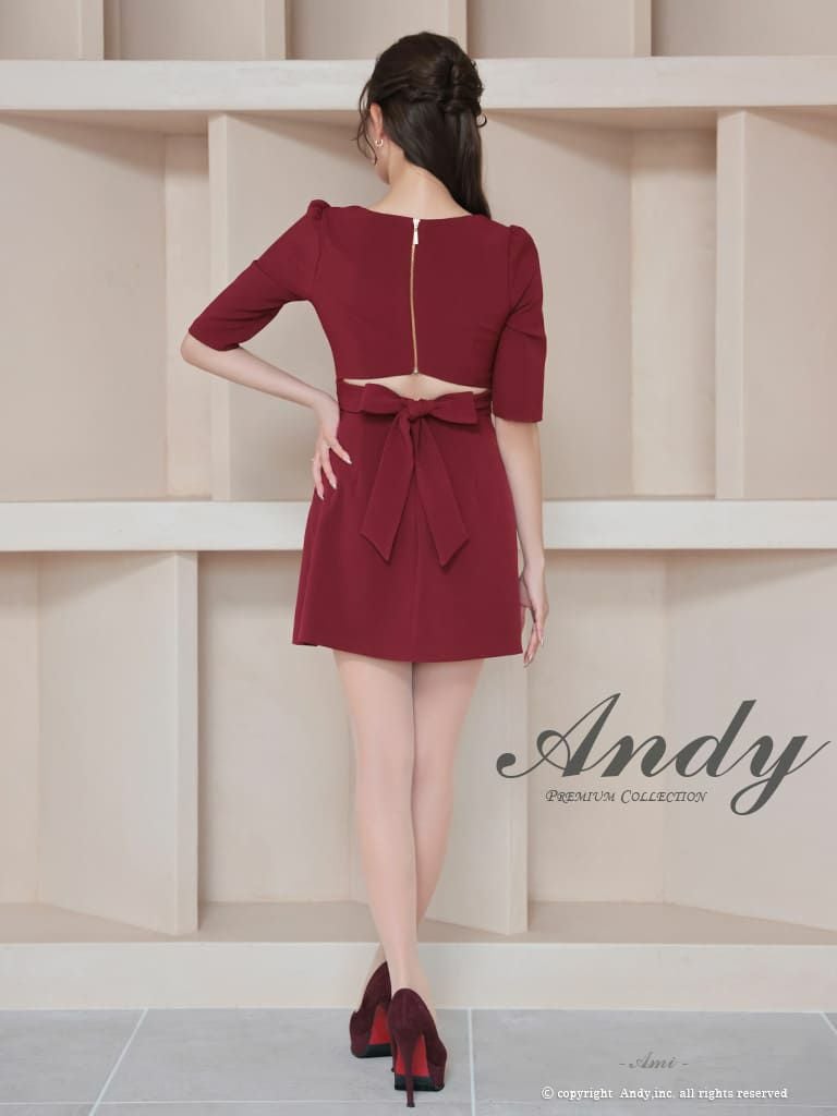 高級 ジップアップ金ボタン七部丈 リボンプリーツタイトミニドレス