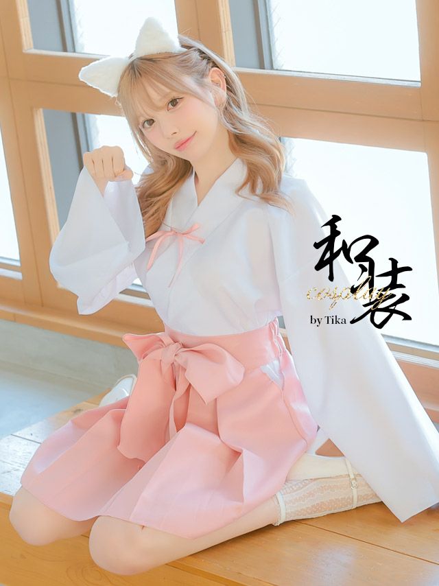 コスプレ ハロウィン 猫 衣装 仮装 巫女 コスチューム キャット 体型カバー 袖あり