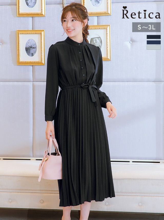 パーティードレス 結婚式 二次会 ワンピース お呼ばれ ロング丈 袖あり 大きいサイズ