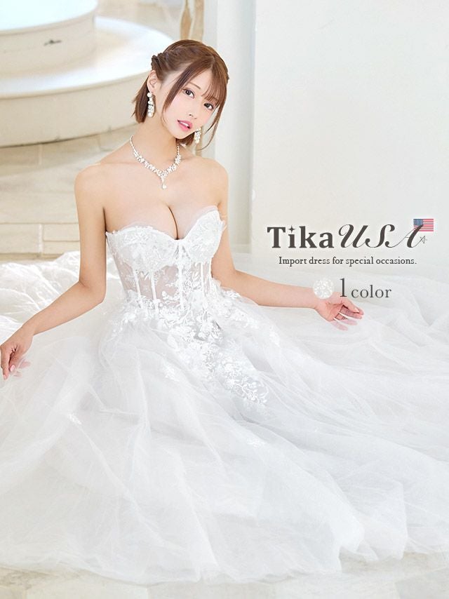 キャバドレス ロング丈 大きいサイズ インポート イベント バースデー Aライン フレア ロングドレス