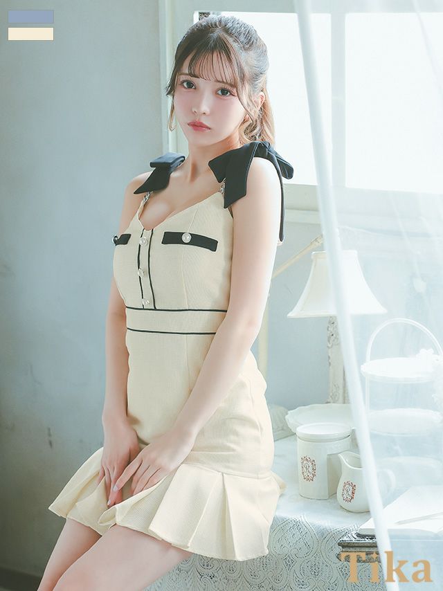 キャバドレス ミニ丈 大きいサイズ フレア ミニドレス Aライン ワンピース キャバクラ