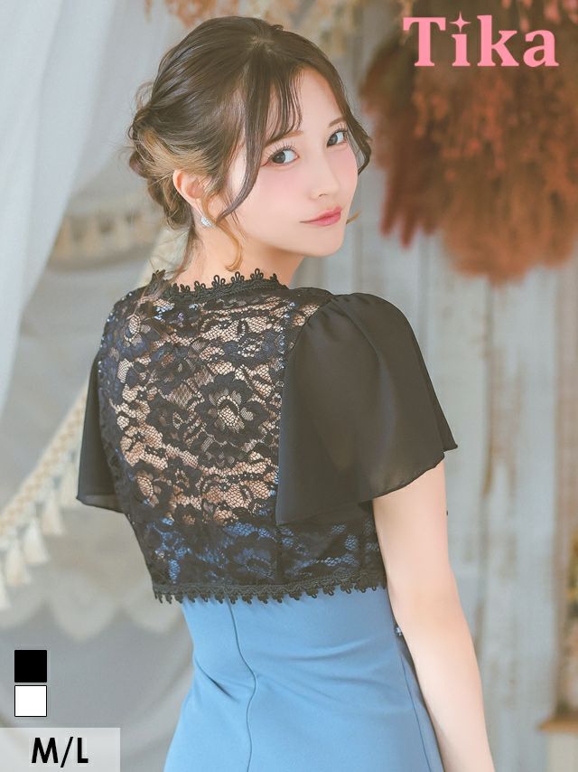 ボレロ 半袖 シフォン ショート丈 バッ