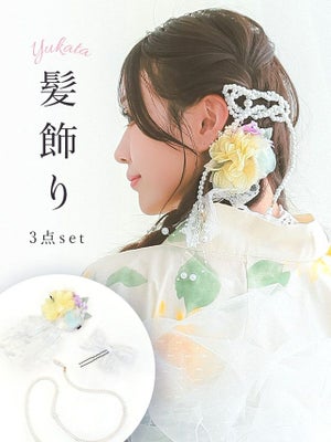 モデル着用 髪飾り