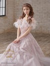 キャバドレス couture an クチュール アン オフショルダー フリル ワンカラー フェザー ラメ バースデー Aライン ロング キャバドレス