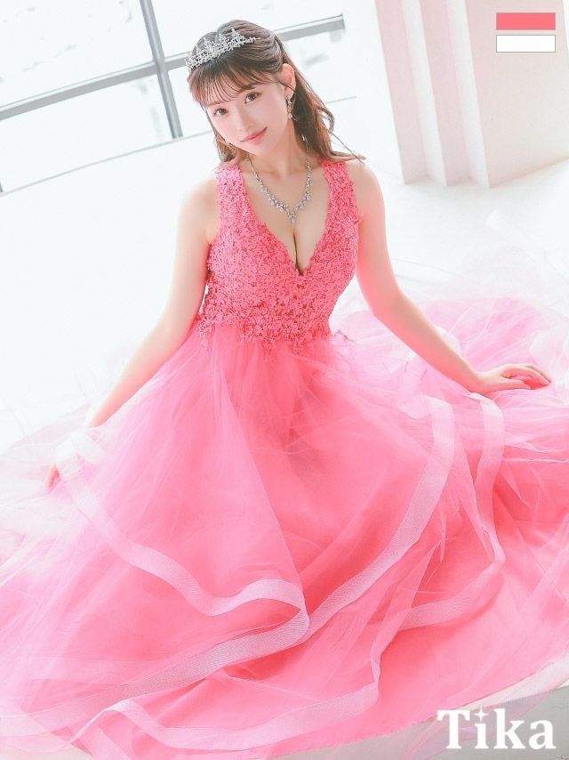 キャバドレス 大きいサイズ Aライン フレア イベント バースデー キャバクラ