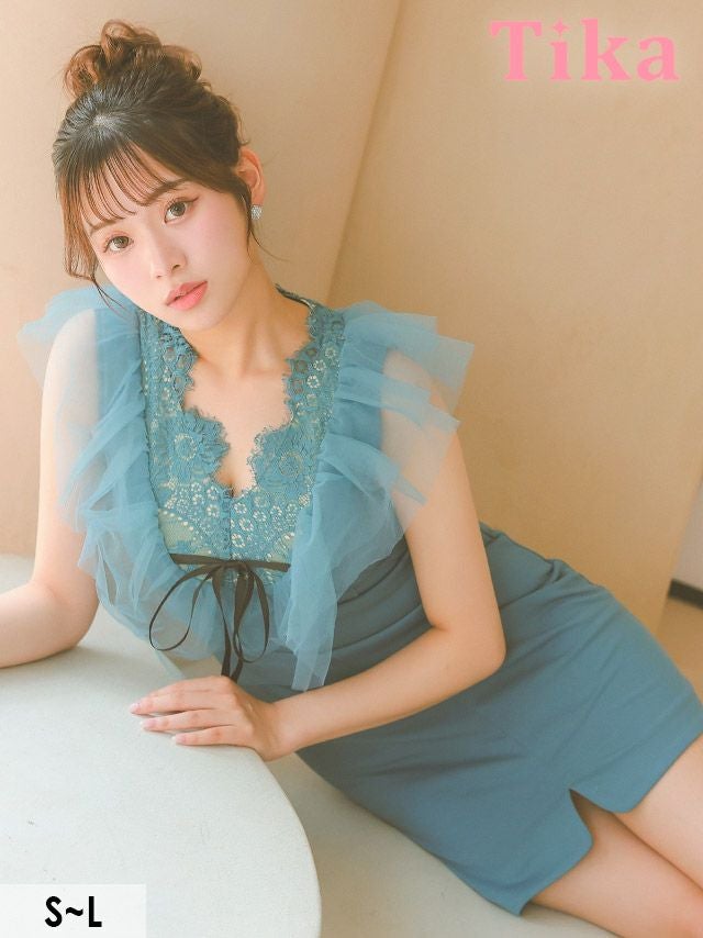 キャバドレス ミニ丈 大きいサイズ タイト ミニドレス ワンピース キャバクラ ノースリーブ