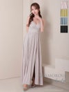 キャバドレス AndyGLAMOROUS アンディグラマラス  高級 キャミソール ワンカラー バストカット ラメ ビジューチェーン タック プリーツ Aライン ロングドレス
