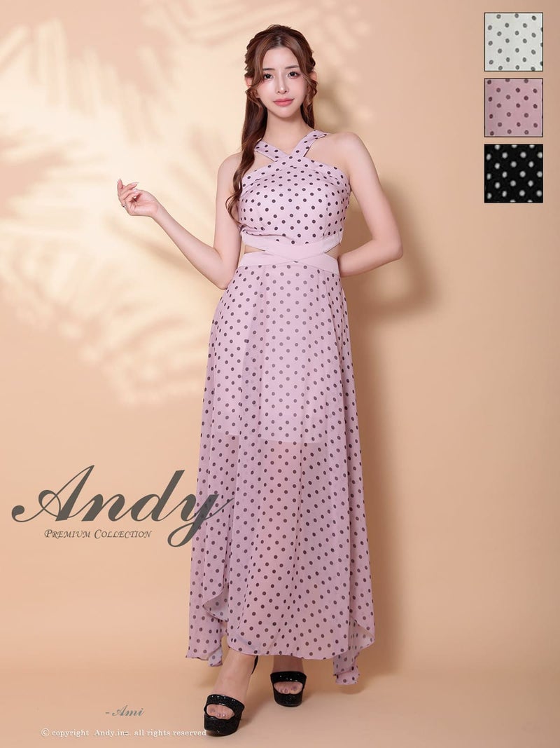 キャバドレス An アン 高級 ノースリーブ ウエストカット ドット クロスデザイン シアー フレア ミニドレス