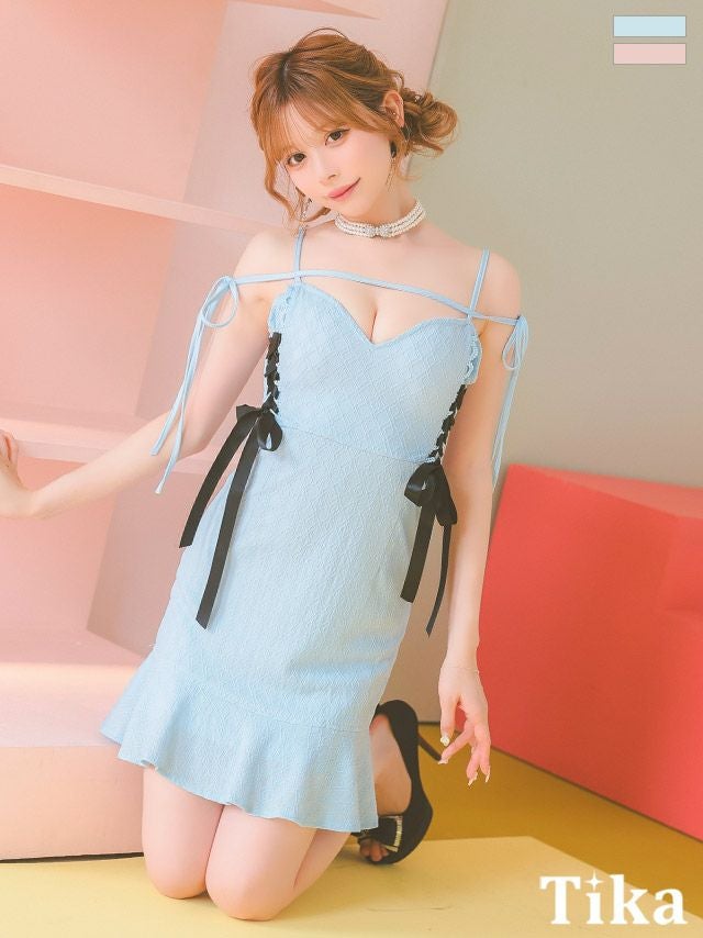 キャバドレス ミニ丈 大きいサイズ タイト ミニドレス ワンピース ガーリー ワンピ