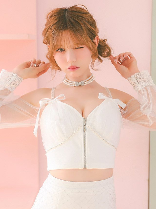 d.i.a. 肩チェーン 背中あき Sexyトップス ホワイト d.i.a. 肩チェーン 背中あき Sexyトップス ホワイト 背中あきセクシー