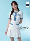 キャバドレス Andy アンディ 高級 ワンピース 高級 Aライン ミニドレス 半袖 上品