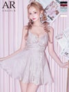 [Angel-R/エンジェルアール] 高級 ブランド フレアミニドレス 谷間 キャミソール Vカット バストリボン パール ビジュー