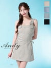 キャバドレス Andy アンディ ワンピース 高級 Aライン ミニドレス 大人 ノースリーブ 上品