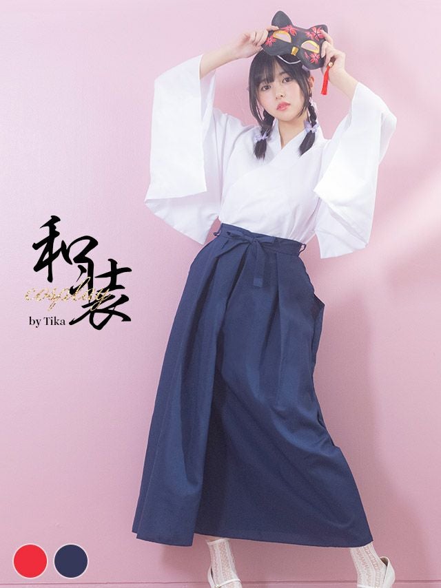 コスプレ 和装 巫女 ハロウィン 正月 衣装 仮装 コスチューム 体型カバー 袖あり