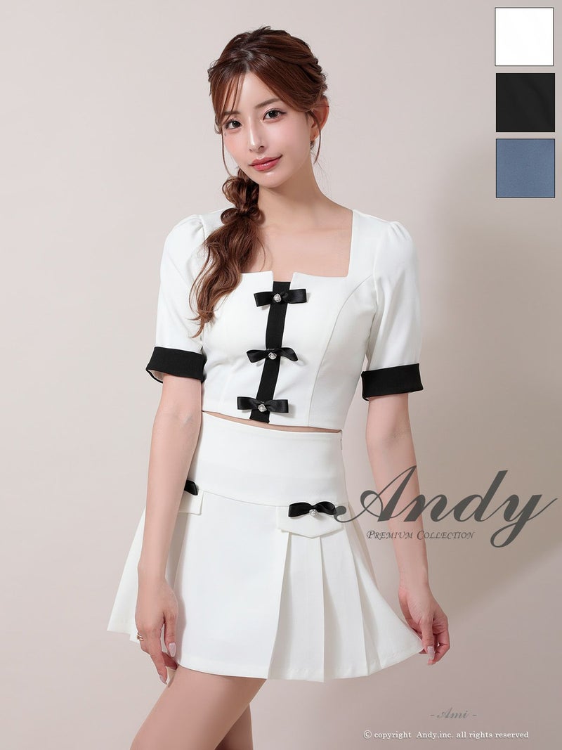 キャバドレス Andy ワンピース 高級 Aライン ミニドレス セットアップ シンプル 上品 半袖 同伴