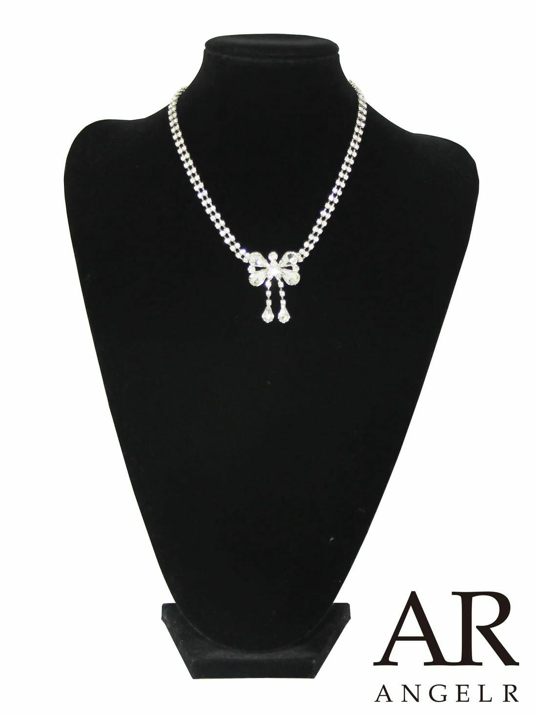 キャバドレス アクセサリー Angel-R エンジェルアール 高級 ブランド エレガント リボンモチーフ ビジュー ネックレス