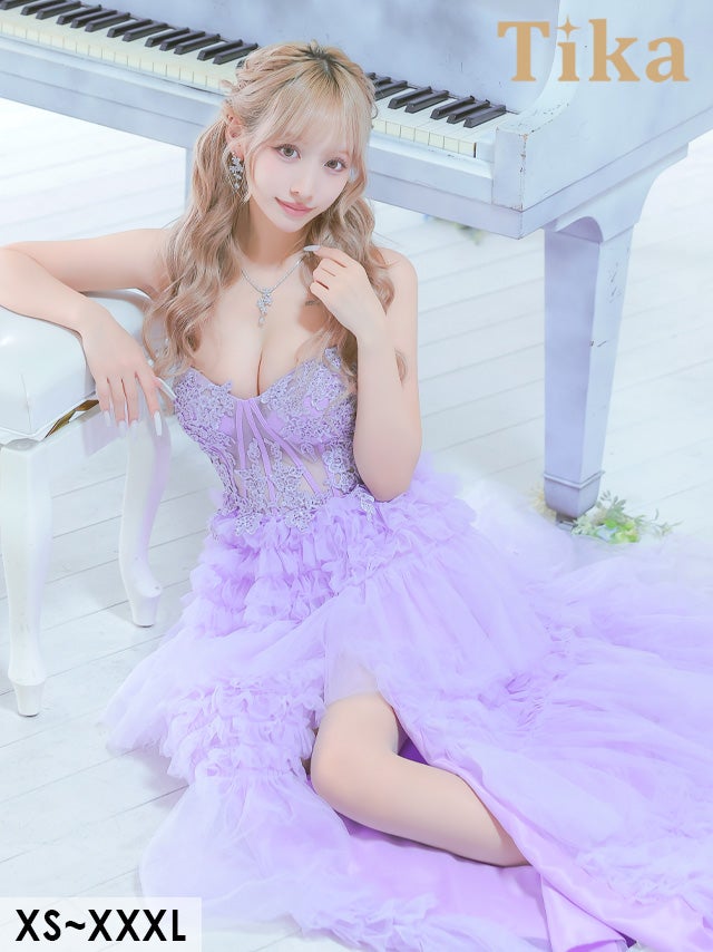 キャバドレス ロング丈 大きいサイズ バースデー Aライン ロングドレス イベント