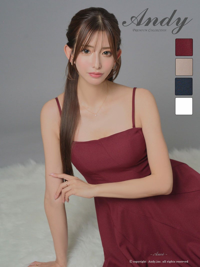 [Andy/アンディ] 高級 Aライン ロングドレス シンプル 大人 上品 キャミソール 