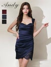  高級 タイト ミニドレス ノースリーブ レース シャーリング ワンカラー