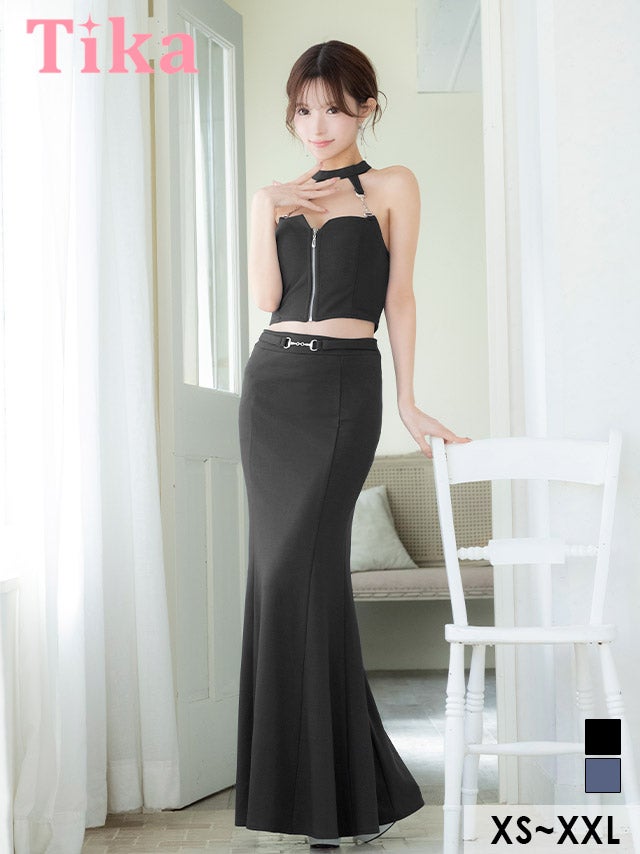 キャバドレス ロングドレス セットアップ ロング丈 キャバクラ タイト マーメイド 大きいサイズ