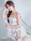 キャバドレス ミニドレス Angel-R エンジェルアール 高級 ブランド Aラインミニドレス キャミソール レース 谷間 リボン 花柄 プリーツスカート