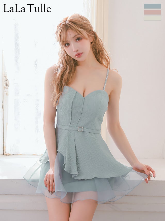 Angel-R/エンジェルアール] 高級 ブランド Aラインミニドレス 谷間